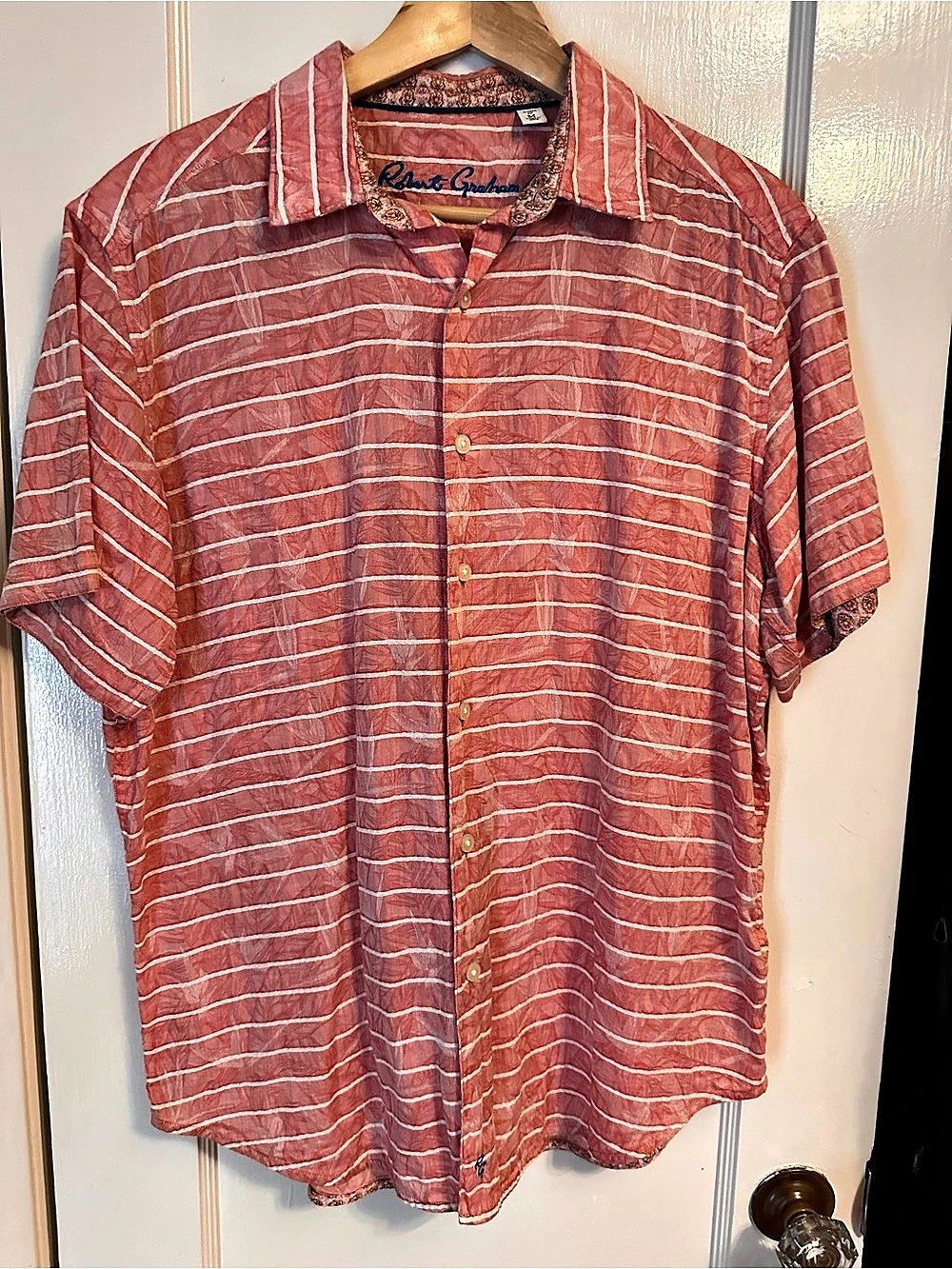 Robert Graham Men's Striped Cotton Shirt Size Medium